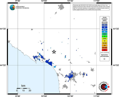 Mappa EMS - territori località