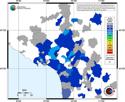 Mappa EMS - territori comuni