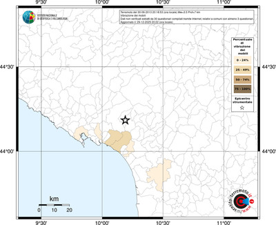 Mappa territorio comunale con almeno 3 questionari