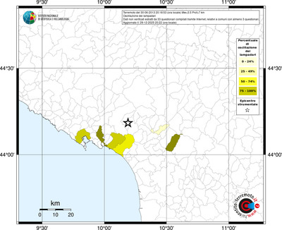 Mappa territorio comunale con almeno 3 questionari