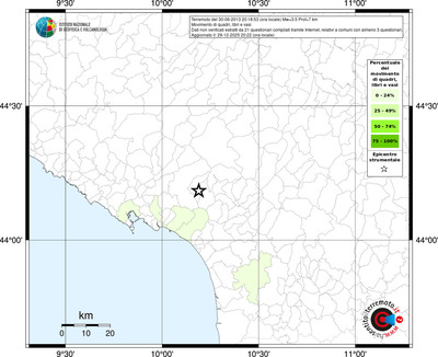 Mappa territorio comunale con almeno 3 questionari