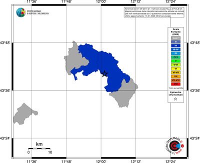 Mappa EMS - territori comuni
