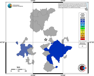 Mappa EMS - territori comuni