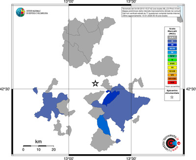 Mappa MCS - territori comuni
