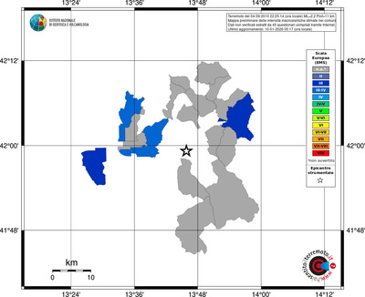 Mappa EMS - territori comuni