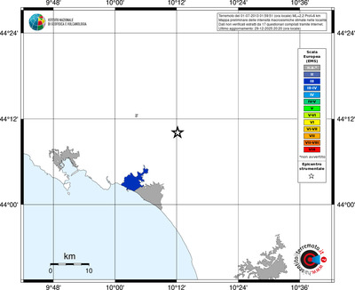 Mappa EMS - territori località