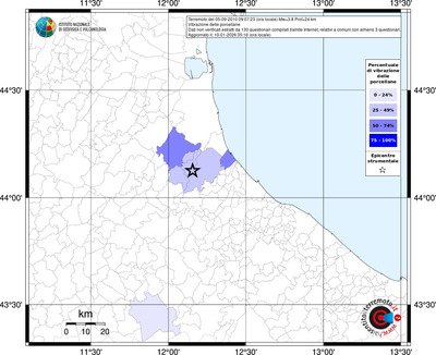 Mappa territorio comunale con almeno 3 questionari