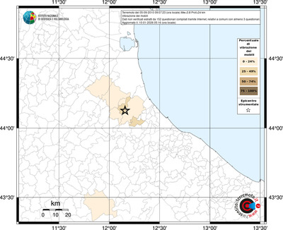 Mappa territorio comunale con almeno 3 questionari