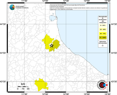 Mappa territorio comunale con almeno 3 questionari