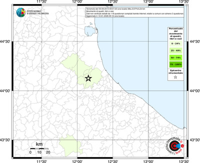 Mappa territorio comunale con almeno 3 questionari