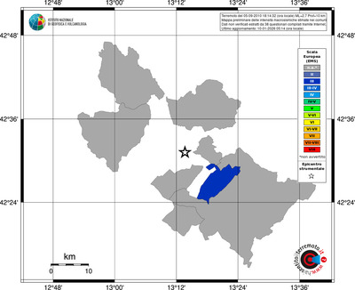 Mappa EMS - territori comuni