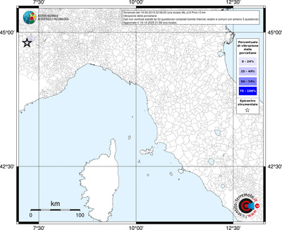 Mappa territorio comunale con almeno 3 questionari