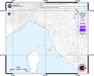 Mappa territorio comunale con almeno 3 questionari