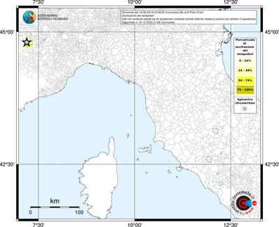 Mappa territorio comunale con almeno 3 questionari