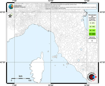 Mappa territorio comunale con almeno 3 questionari