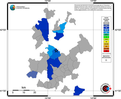 Mappa EMS - territori comuni