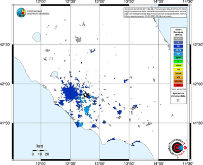 Mappa EMS - territori delle località