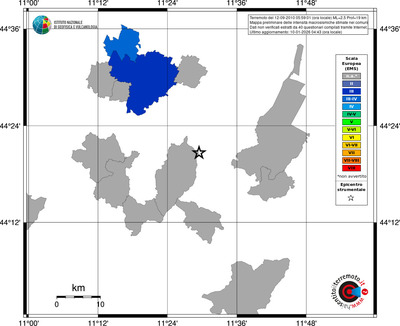 Mappa EMS - territori comuni