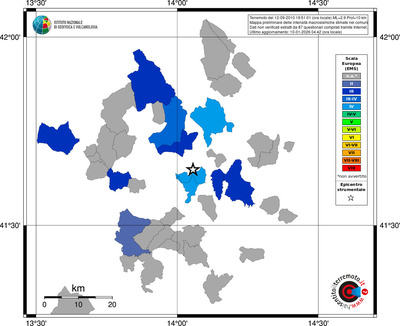 Mappa EMS - territori comuni