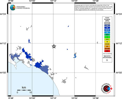 Mappa EMS - territori località