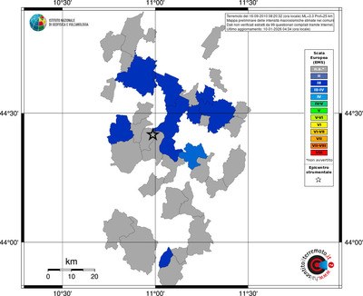 Mappa EMS - territori comuni