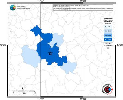 Mappa territorio comunale con almeno 3 questionari