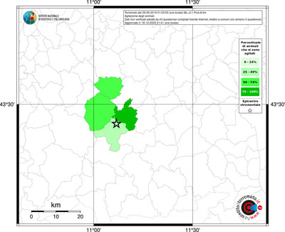 Mappa territorio comunale con almeno 3 questionari