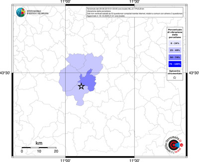 Mappa territorio comunale con almeno 3 questionari