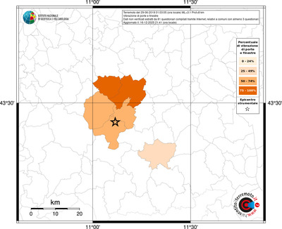 Mappa territorio comunale con almeno 3 questionari