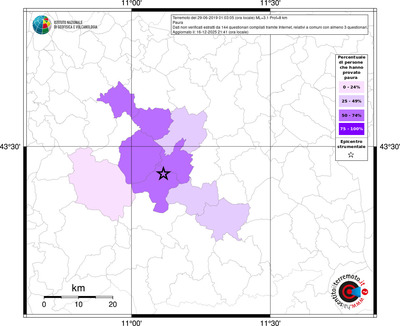 Mappa territorio comunale con almeno 3 questionari