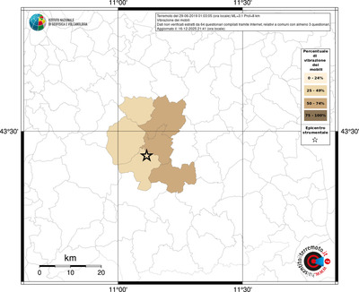 Mappa territorio comunale con almeno 3 questionari