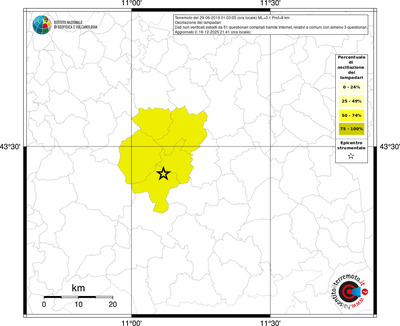 Mappa territorio comunale con almeno 3 questionari