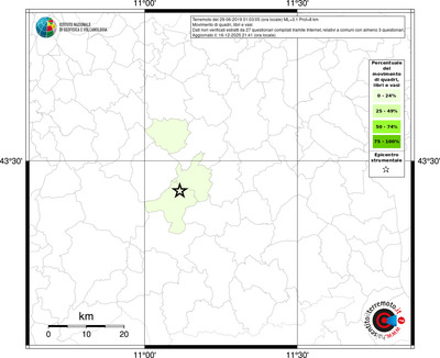 Mappa territorio comunale con almeno 3 questionari