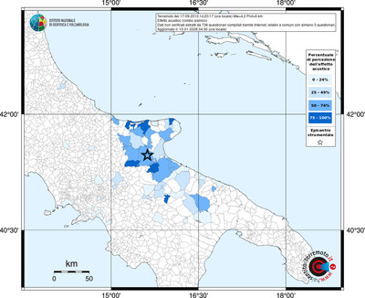 Mappa territorio comunale con almeno 3 questionari