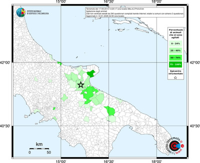 Mappa territorio comunale con almeno 3 questionari