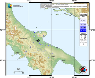 Mappa comuni con almeno 3 questionari