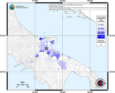 Mappa territorio comunale con almeno 3 questionari