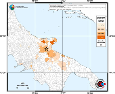Mappa territorio comunale con almeno 3 questionari