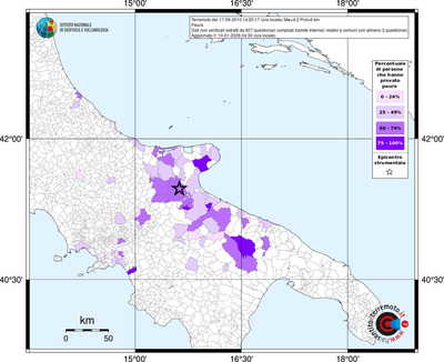 Mappa territorio comunale con almeno 3 questionari