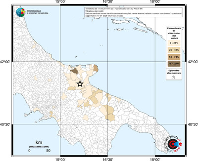 Mappa territorio comunale con almeno 3 questionari