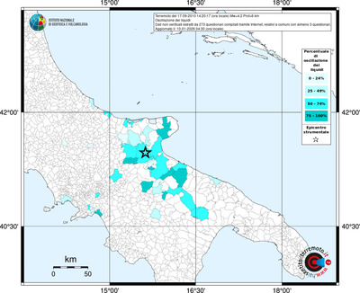 Mappa territorio comunale con almeno 3 questionari