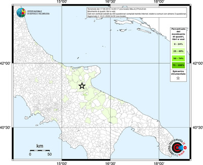 Mappa territorio comunale con almeno 3 questionari