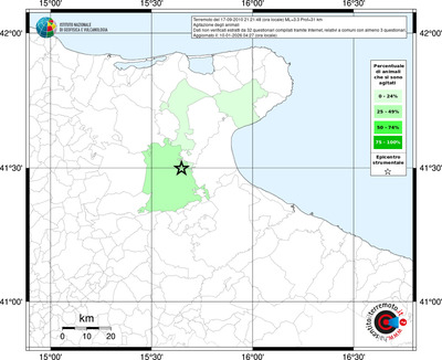 Mappa territorio comunale con almeno 3 questionari
