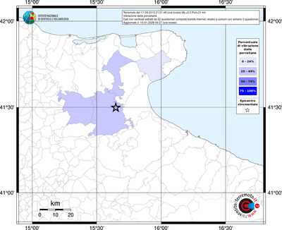 Mappa territorio comunale con almeno 3 questionari