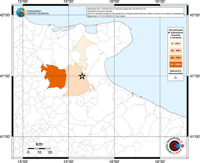 Mappa territorio comunale con almeno 3 questionari
