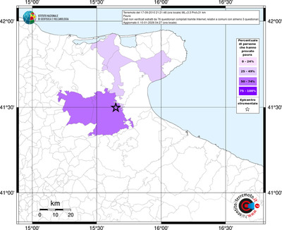Mappa territorio comunale con almeno 3 questionari