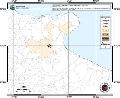 Mappa territorio comunale con almeno 3 questionari