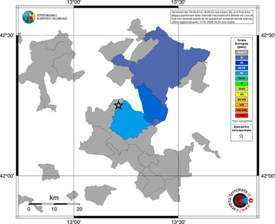 Mappa EMS - territori comuni