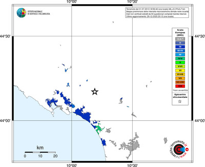 Mappa EMS - territori località
