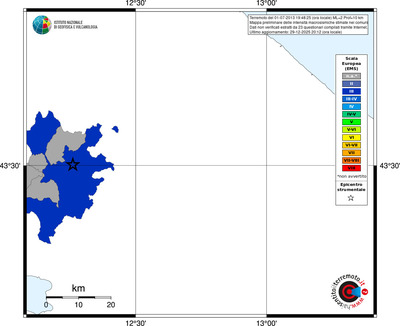 Mappa EMS - territori comuni
